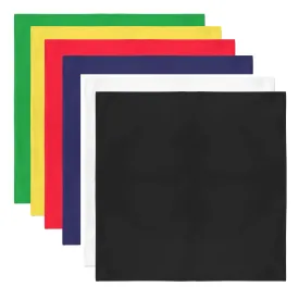 100 Pack Cotton Solid Bandanas - Fast FREE Shipping