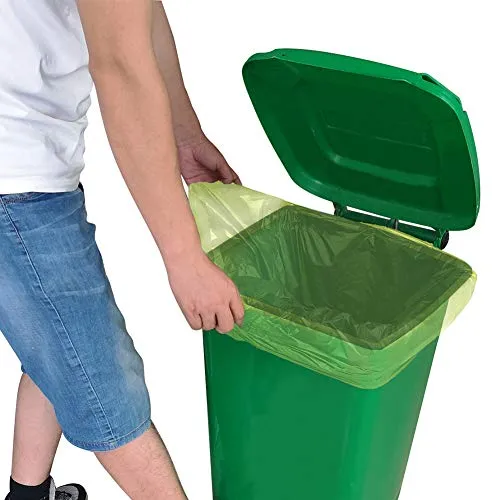 13-15 Gallon Trash Bags Biodegradable Trash Bags Compostable Garbage Bags Recycling Unscented Tall Kitchen Trash Bags for Kitchen, Yard, Lawn,Office(75 Counts, Green)