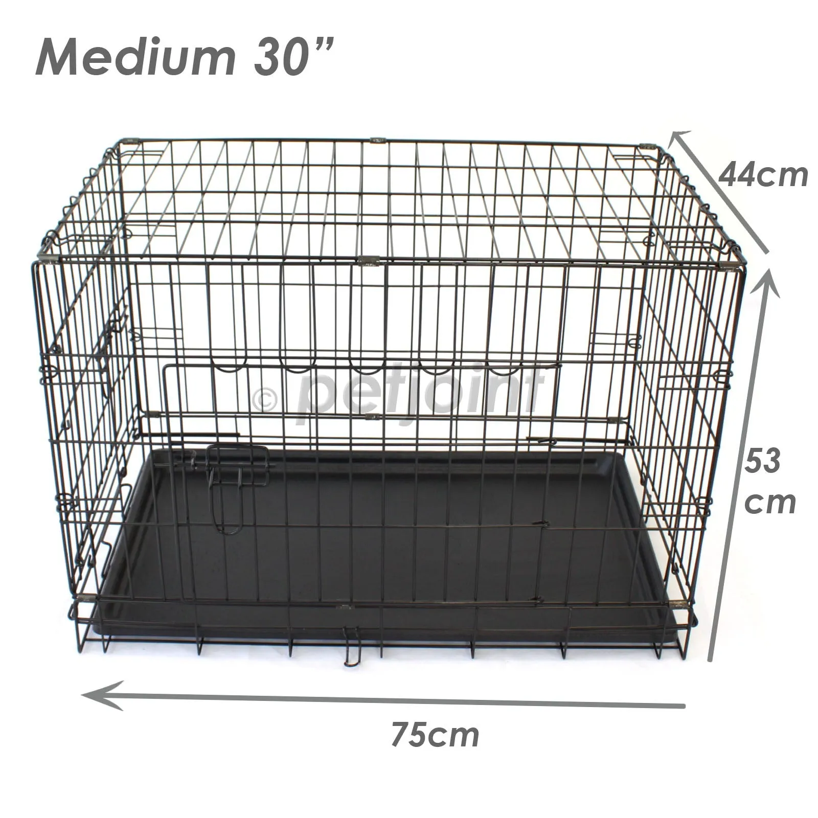 30" Medium Pet Cage Crate Kennel House Training Puppy Dog Cat Rabbit