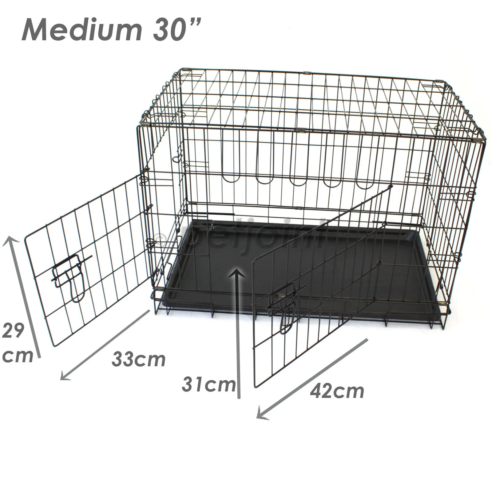 30" Medium Pet Cage Crate Kennel House Training Puppy Dog Cat Rabbit