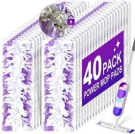 40 Pack Disposable Mopping Pads Refills for Swiffer PowerMop,Compatible with Swiffer Power Mop Refills, Multi-Surface Mop Pad Replacement for Floor Cleaning