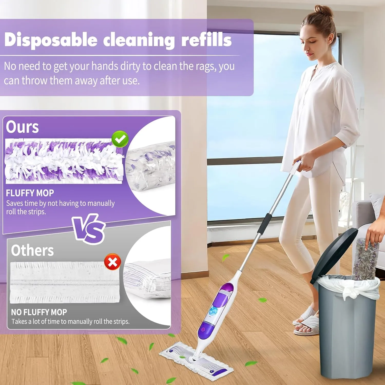 40 Pack Disposable Mopping Pads Refills for Swiffer PowerMop,Compatible with Swiffer Power Mop Refills, Multi-Surface Mop Pad Replacement for Floor Cleaning