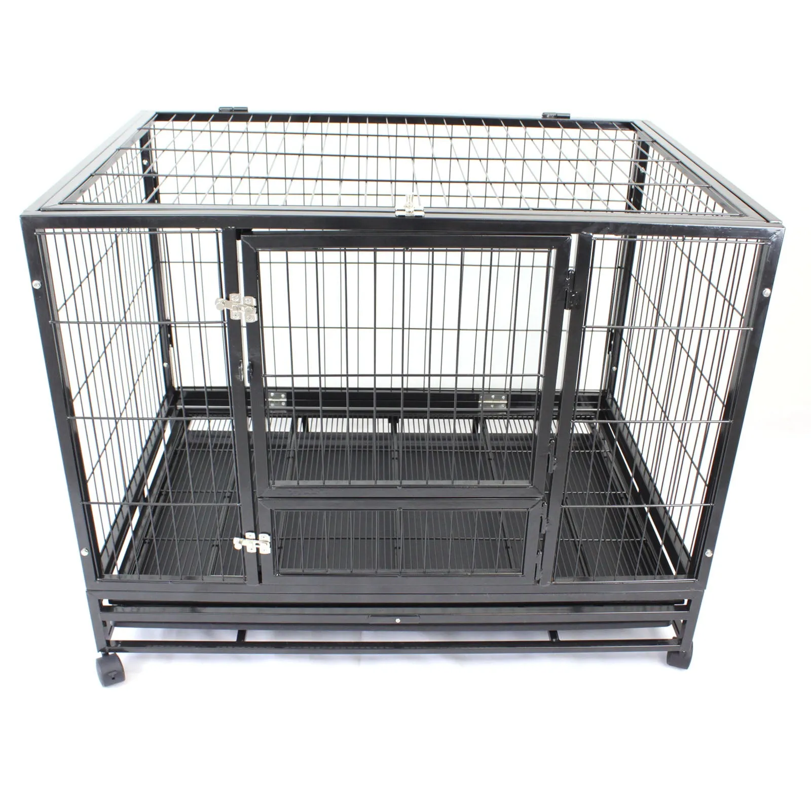 42" XL Heavy Duty Metal Pet Cage Crate Kennel Puppy Dog Cat Rabbit Pen