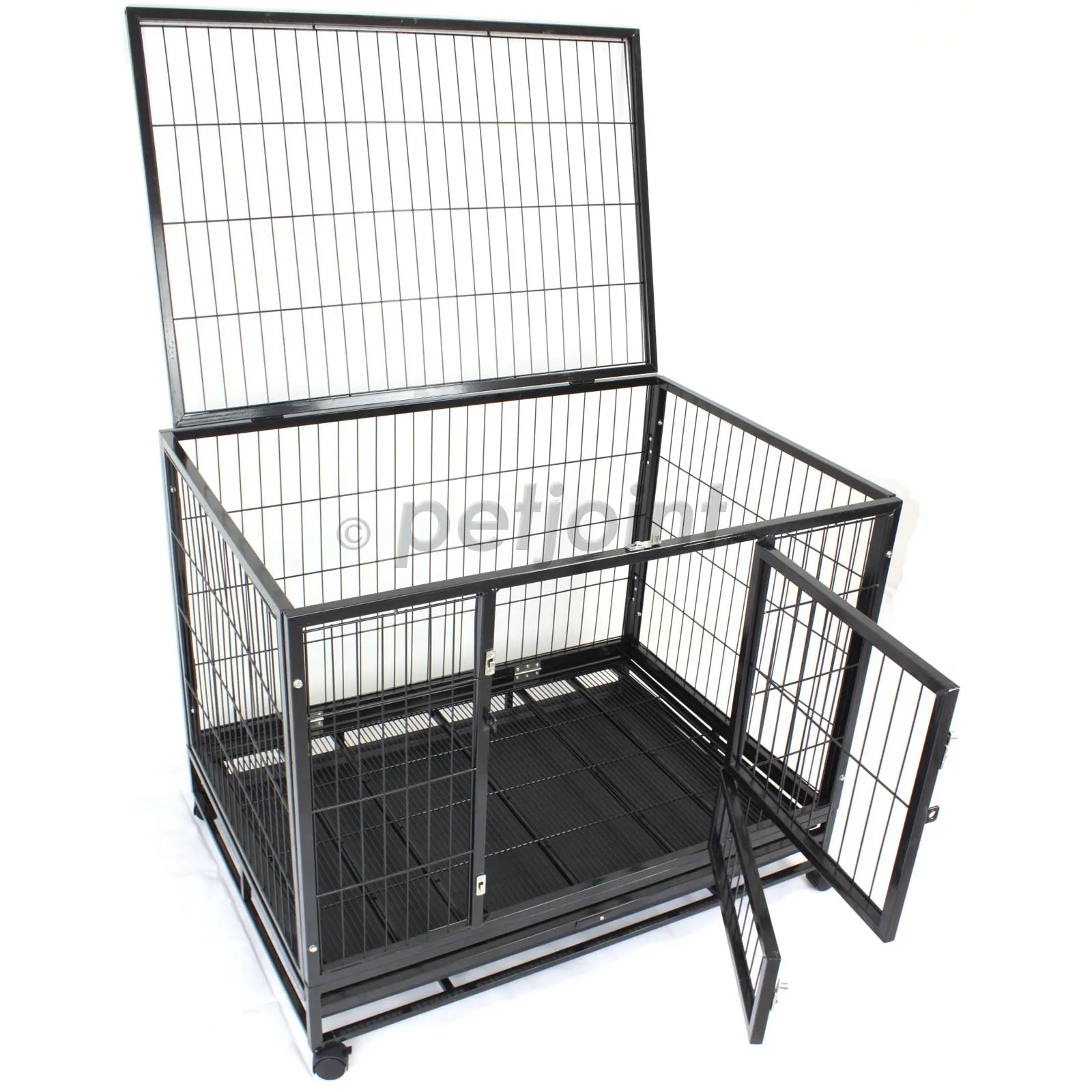 42" XL Heavy Duty Metal Pet Cage Crate Kennel Puppy Dog Cat Rabbit Pen