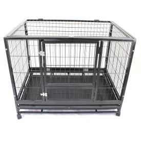 42" XL Heavy Duty Metal Pet Cage Crate Kennel Puppy Dog Cat Rabbit Pen