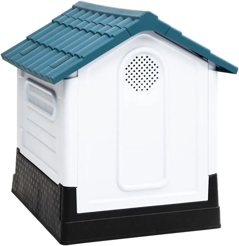 58 X 78 X 79Cm Polypropylene Outdoor Dog Kennel With Ventilate Window N606344 Blue