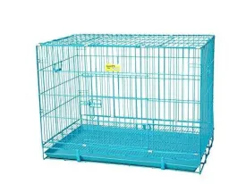Adidog Imported Dog Cage With Removable Tray Blue 36 Inch Large 4 no.