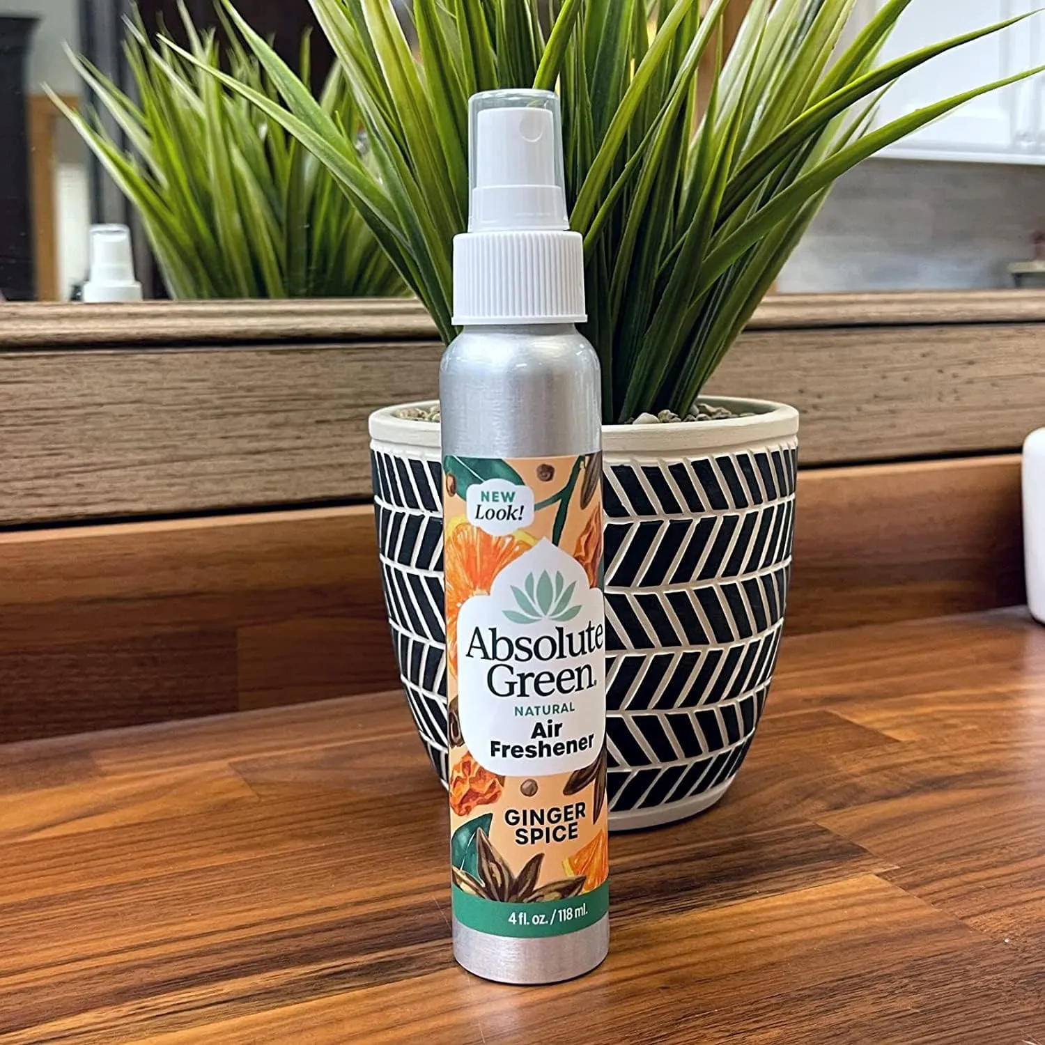 Air Freshener Room Spray, Non-Toxic, Cover Odors, Safe around Kids and Pets, Natural Ginger Spice Scent 4oz (Pack of 2)