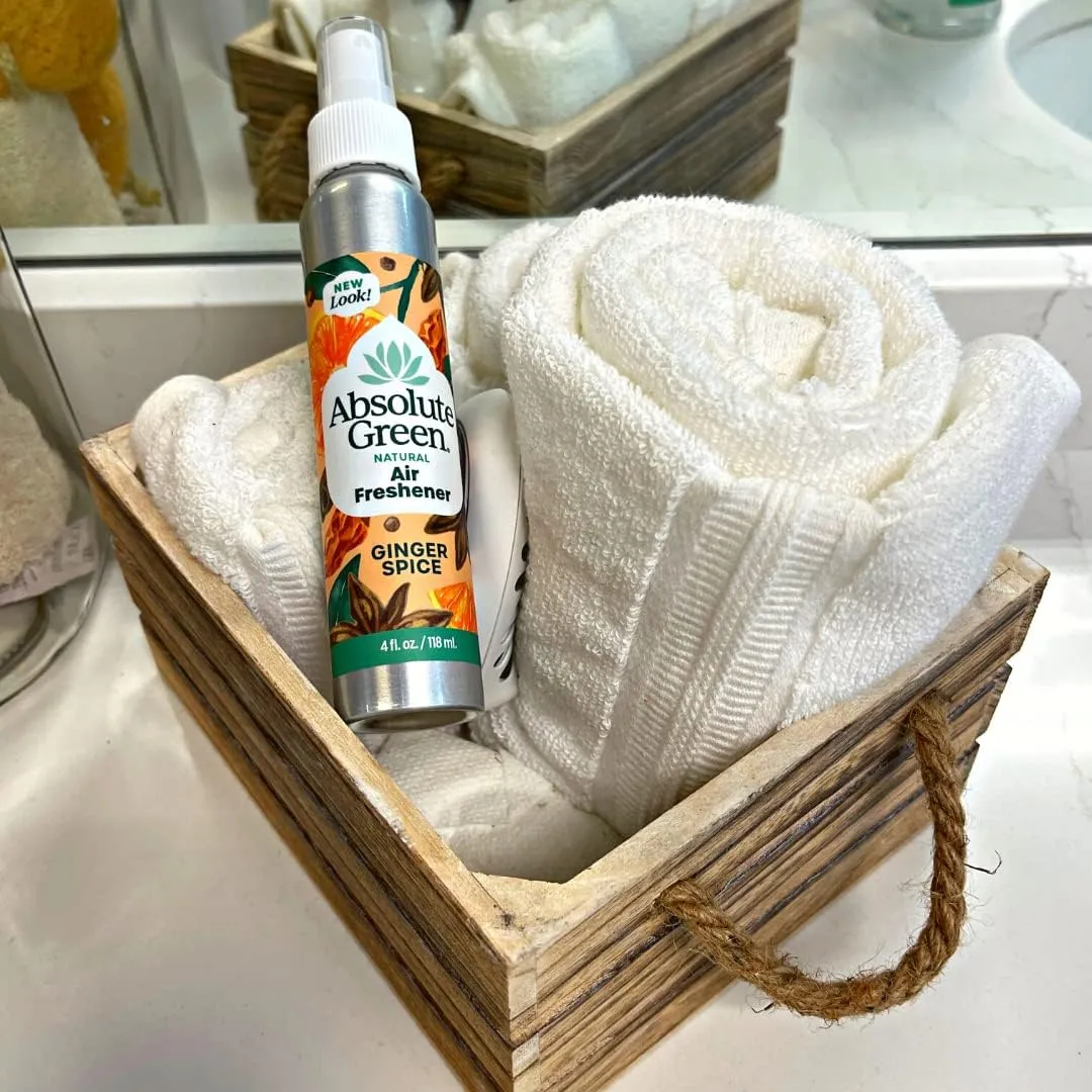Air Freshener Room Spray, Non-Toxic, Cover Odors, Safe around Kids and Pets, Natural Ginger Spice Scent 4oz (Pack of 2)
