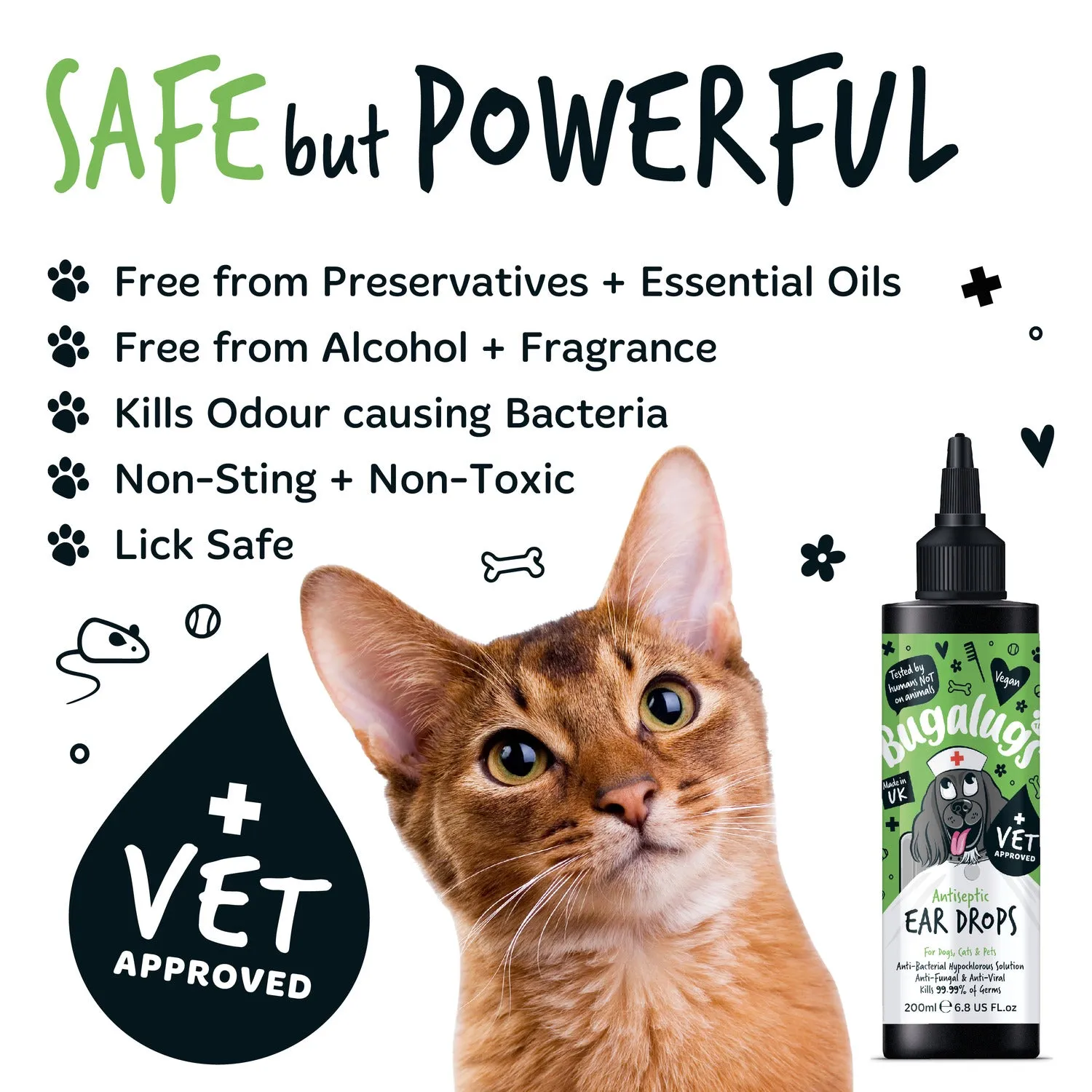 Antiseptic Ear Drops for Dogs, Cats & Pets