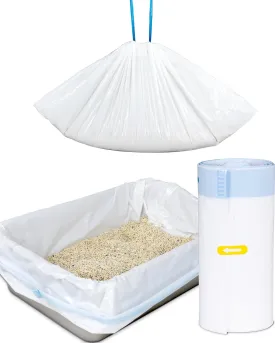 ANWA Cat Litter Box Liners: 36" x 18" Large Cat Litter Box Bags, 2 Mils Extra Thick, Durable & Tear-Resistant, 10 Count