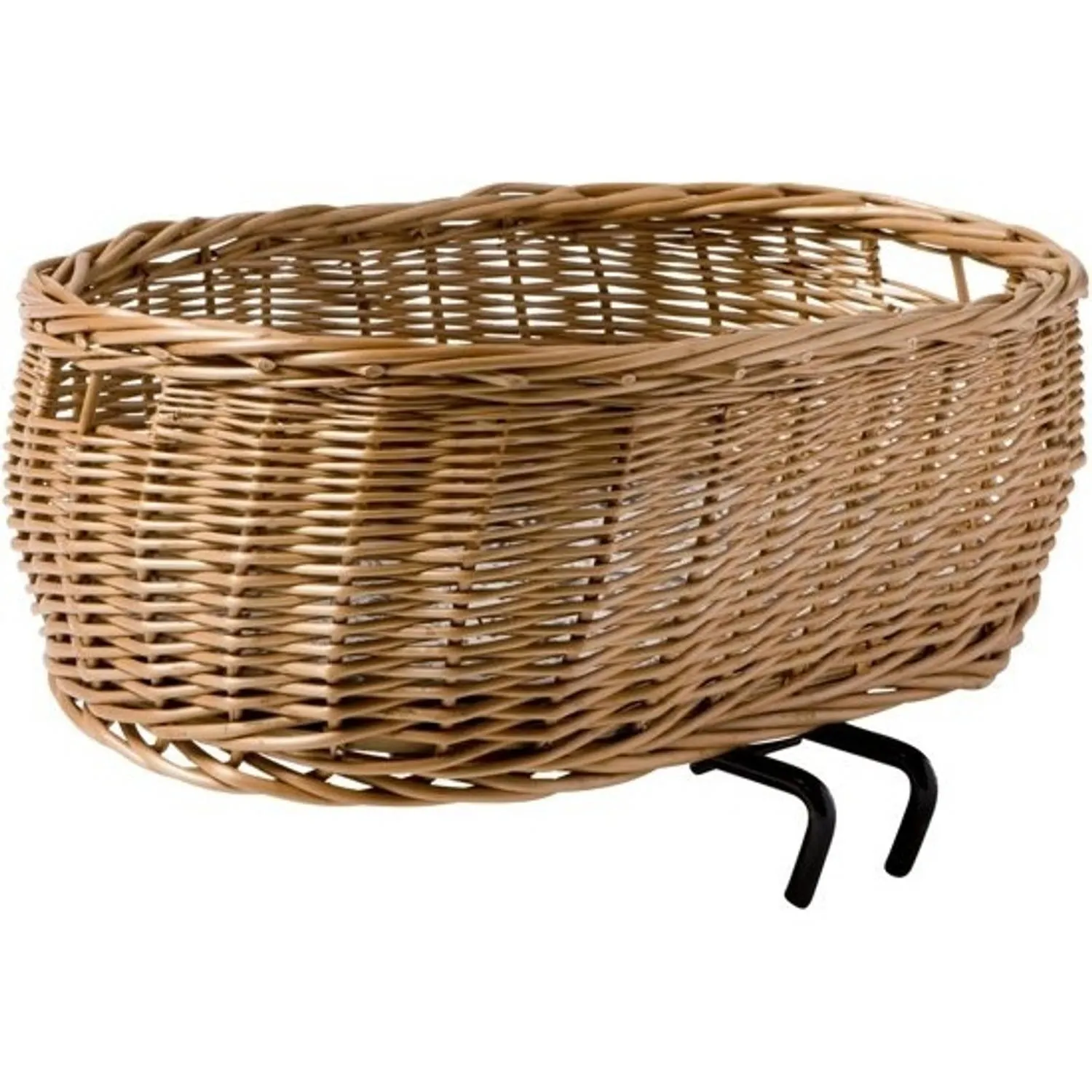Basil Pluto Rattan Front Pet Basket   Natural Brown