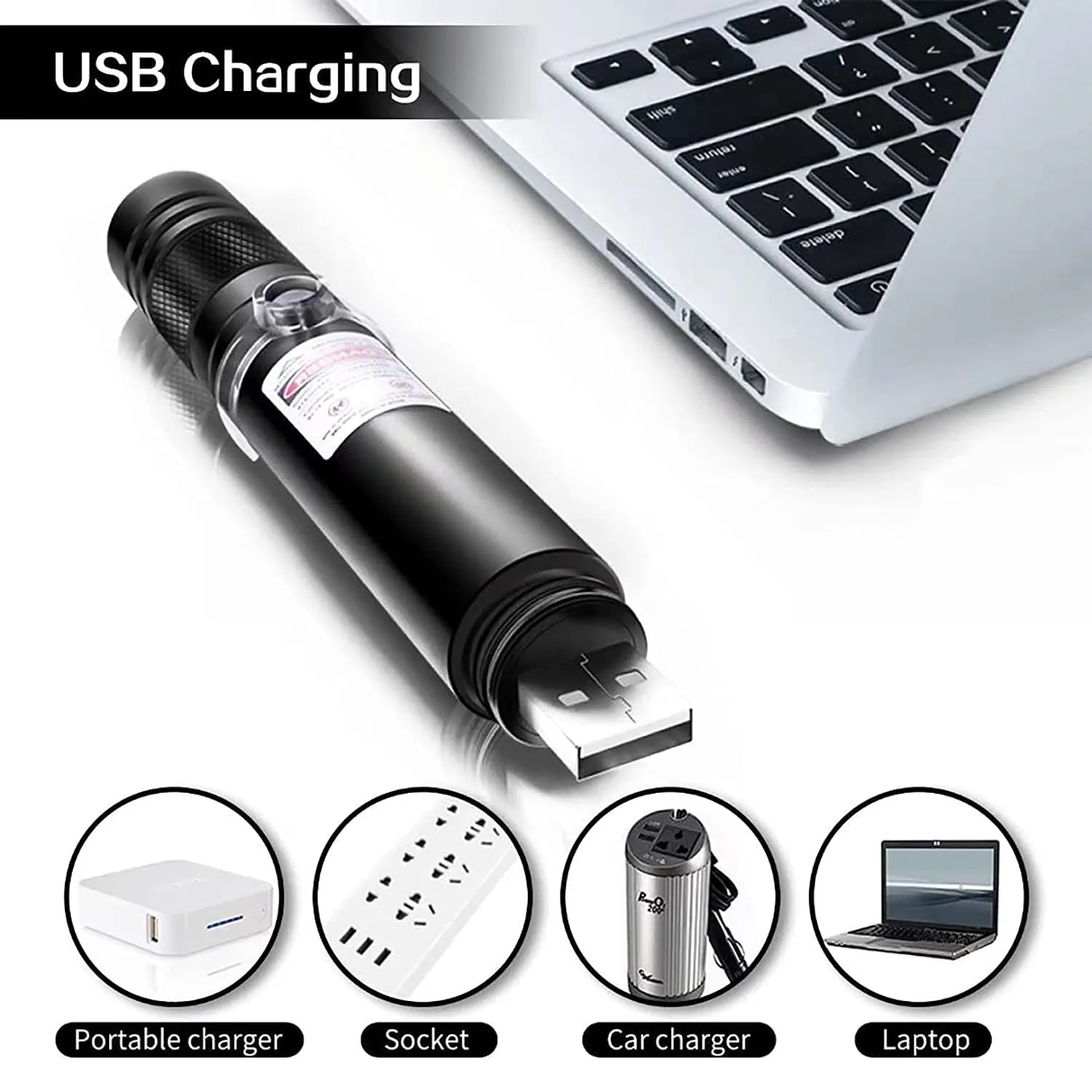 Beam Flashlight | USB Charging Used For Outdoor Climbing