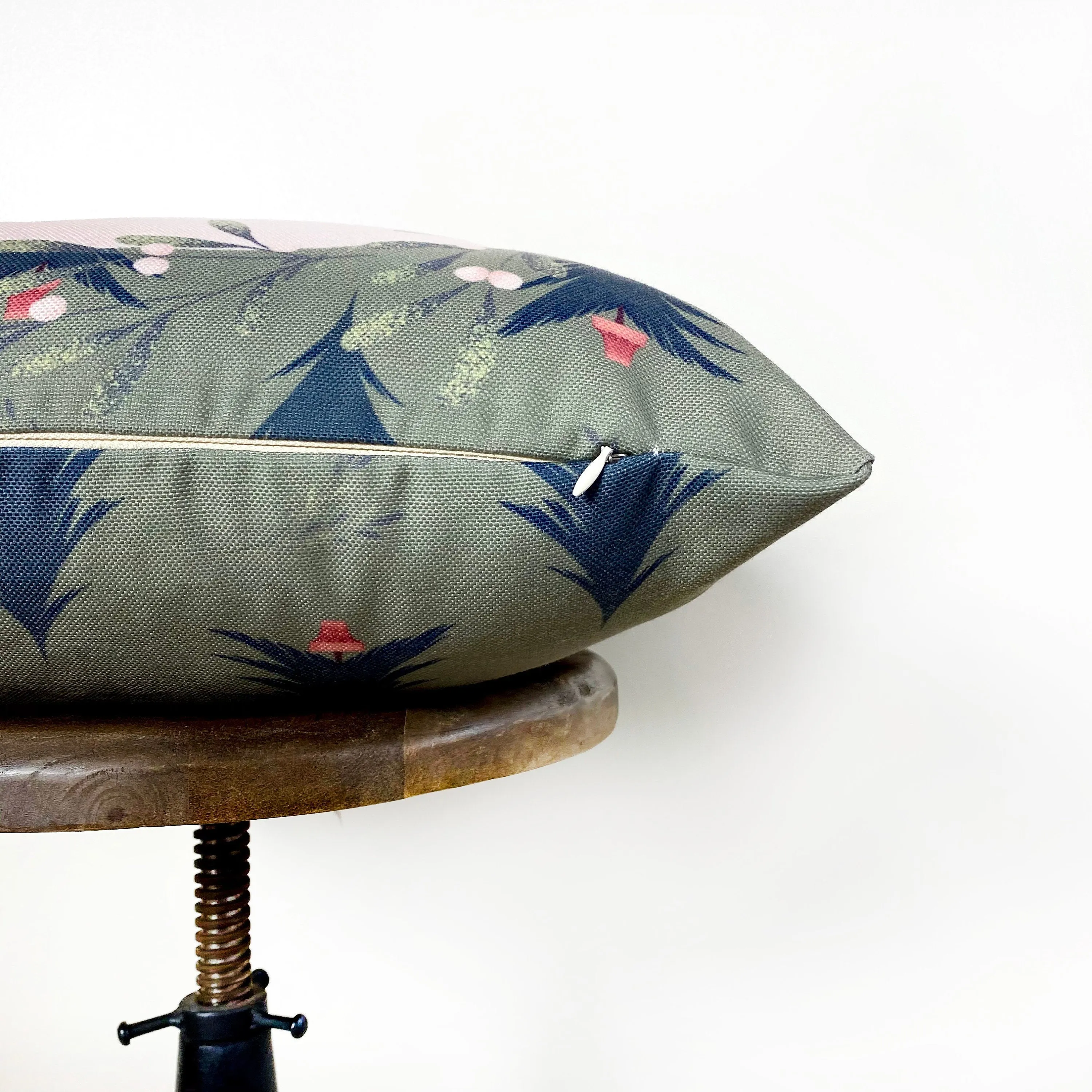 Beige Merry Christmas | Throw Pillow Cover | Christmas tree |