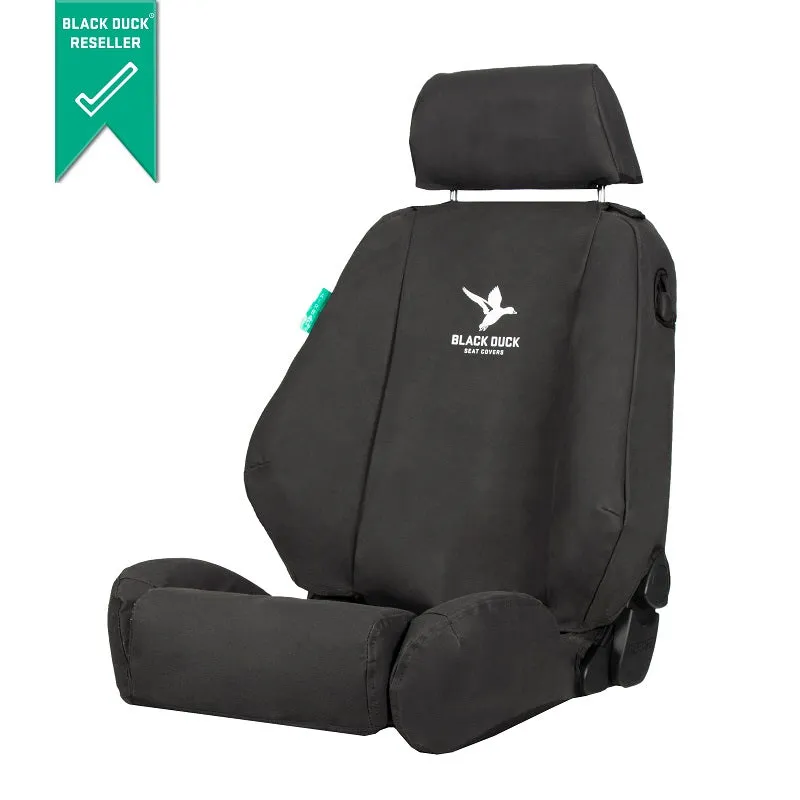 Black Duck Canvas Black Seat Covers Komatsu Graders