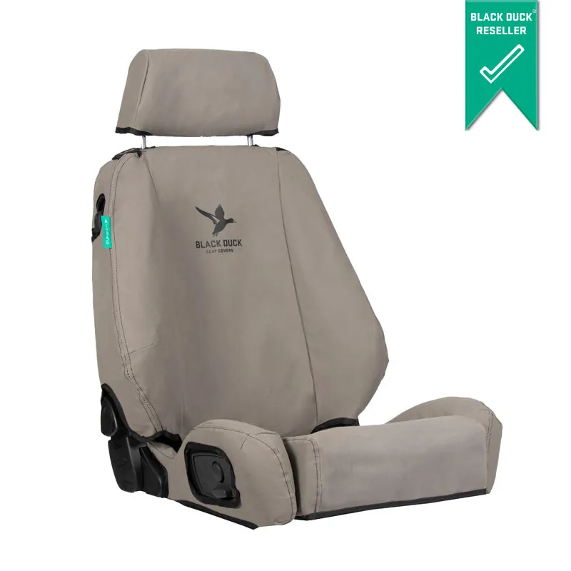 Black Duck Canvas Seat Covers Yanmar Mini Excavators Grey