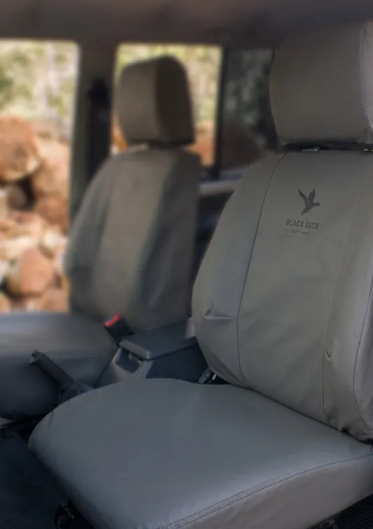 Black Duck Canvas Seat Covers Yanmar Mini Excavators Grey