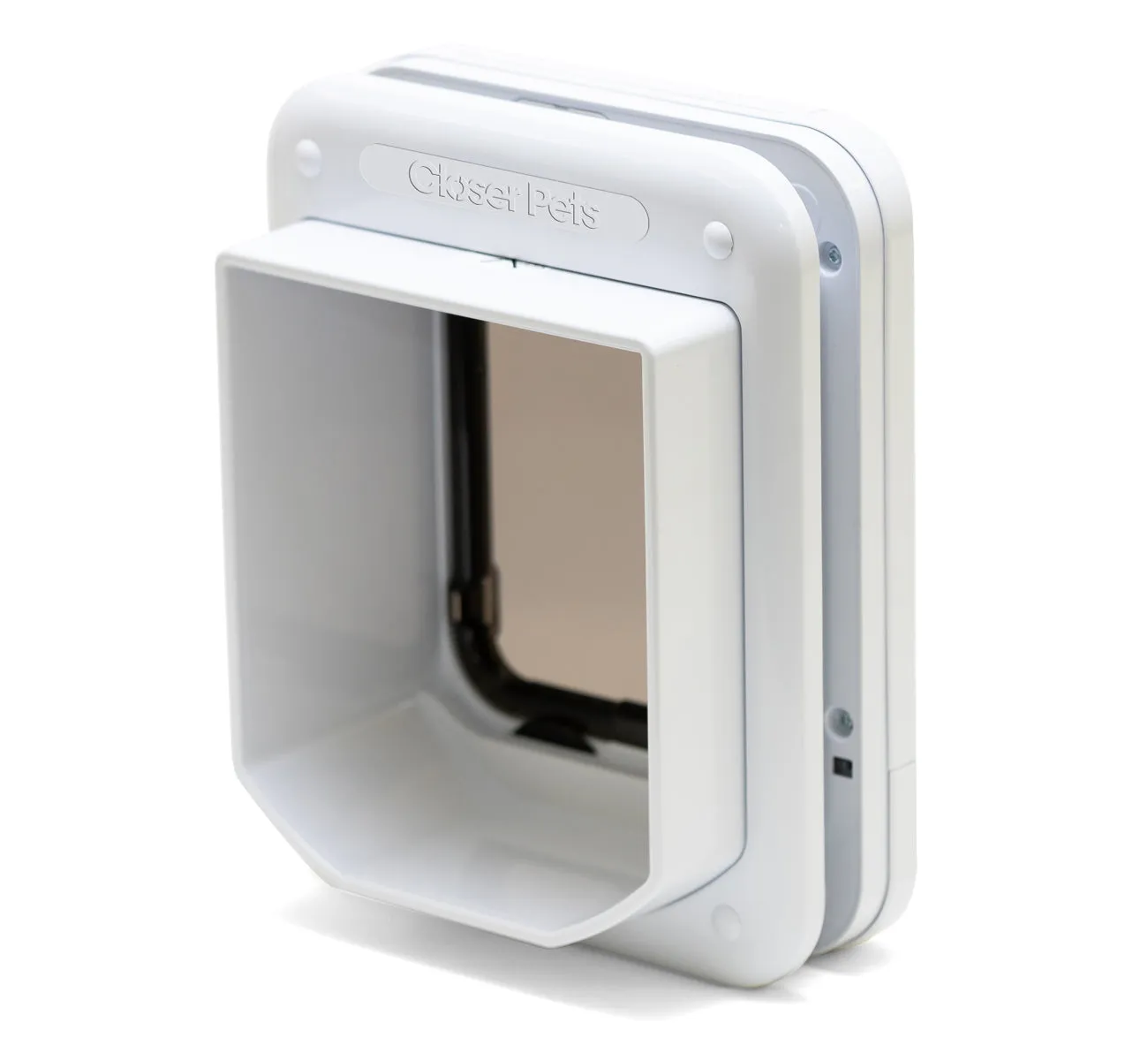 Closer Pets Microchip Activated Weatherproof Flap / Door with Manual Lock – White (CP 360W)
