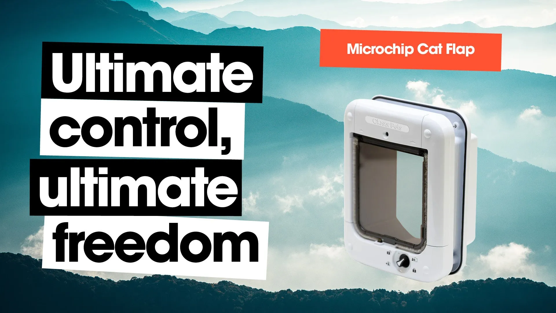 Closer Pets Microchip Activated Weatherproof Flap / Door with Manual Lock – White (CP 360W)