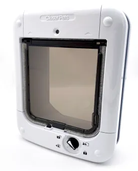 Closer Pets Microchip Activated Weatherproof Flap / Door with Manual Lock – White (CP 360W)
