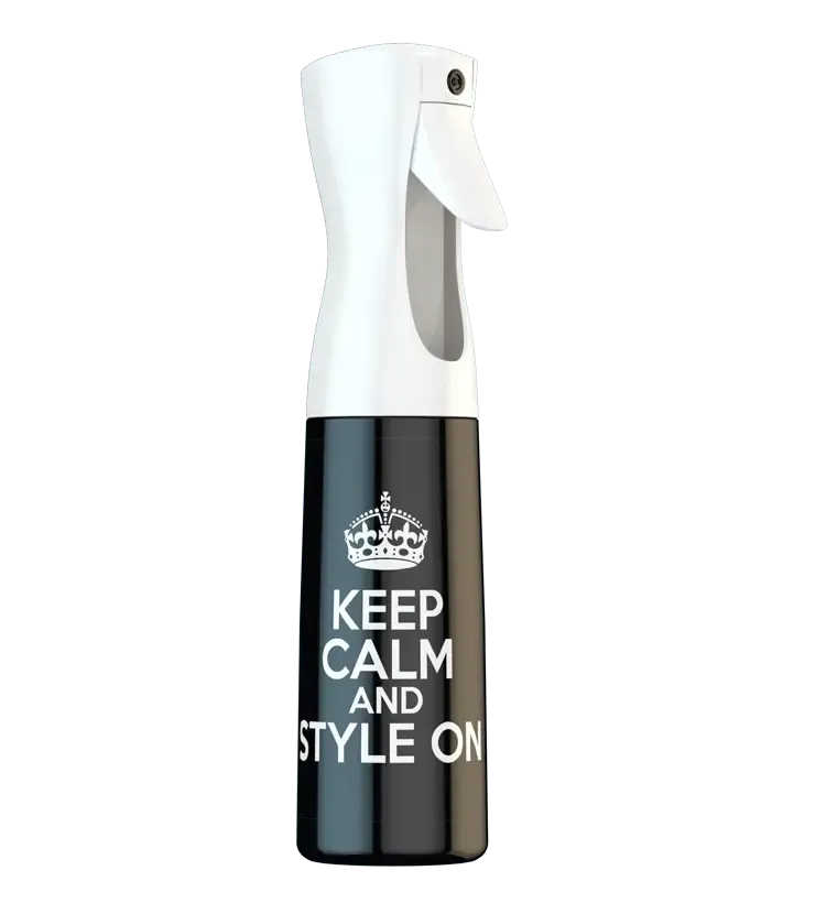 Continuous Spray Bottle Keep Calm Black
