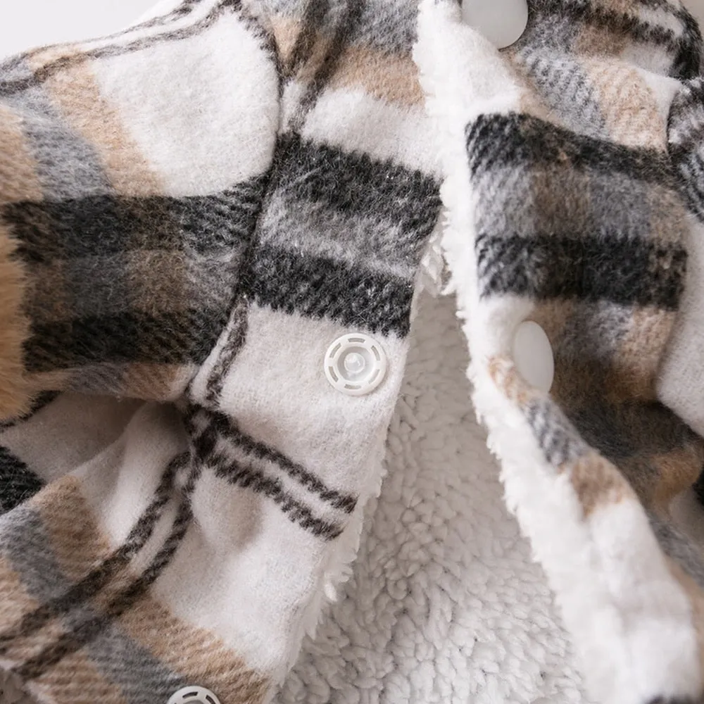 Cozy and Stylish: Pet Dog Clothes Lattice Coat for Autumn/Winter Fashion - Perfect Costume Clothes for Dogs, Ropa Perro, Chihuahua, and Yorkshire!