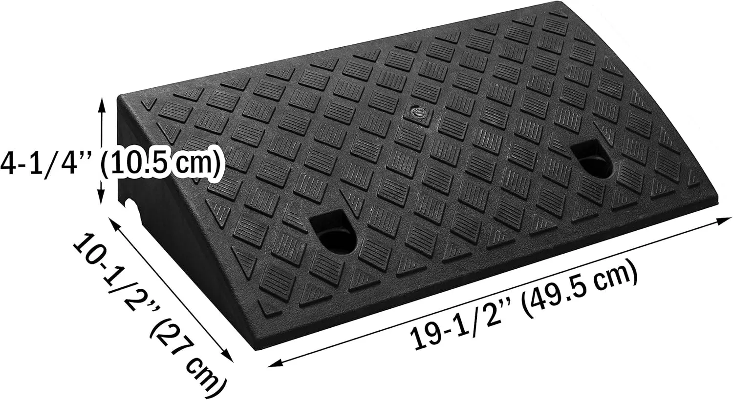 Curb Ramp Portable Lightweight Heavy Duty Plastic Threshold Ramp for Driveway, Loading Dock, Sidewalk, Car, Scooter, Bike, Motorcycle
