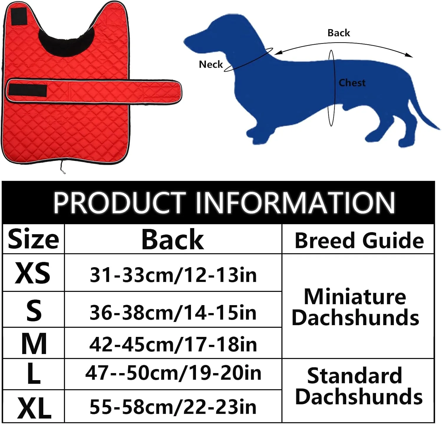 Dachshund Coat Dog Coats for Dachshunds Dachshund Winter Jacket with Padded Fleece Outdoor Dog Clothes with Adjustable Bands - Orange - M
