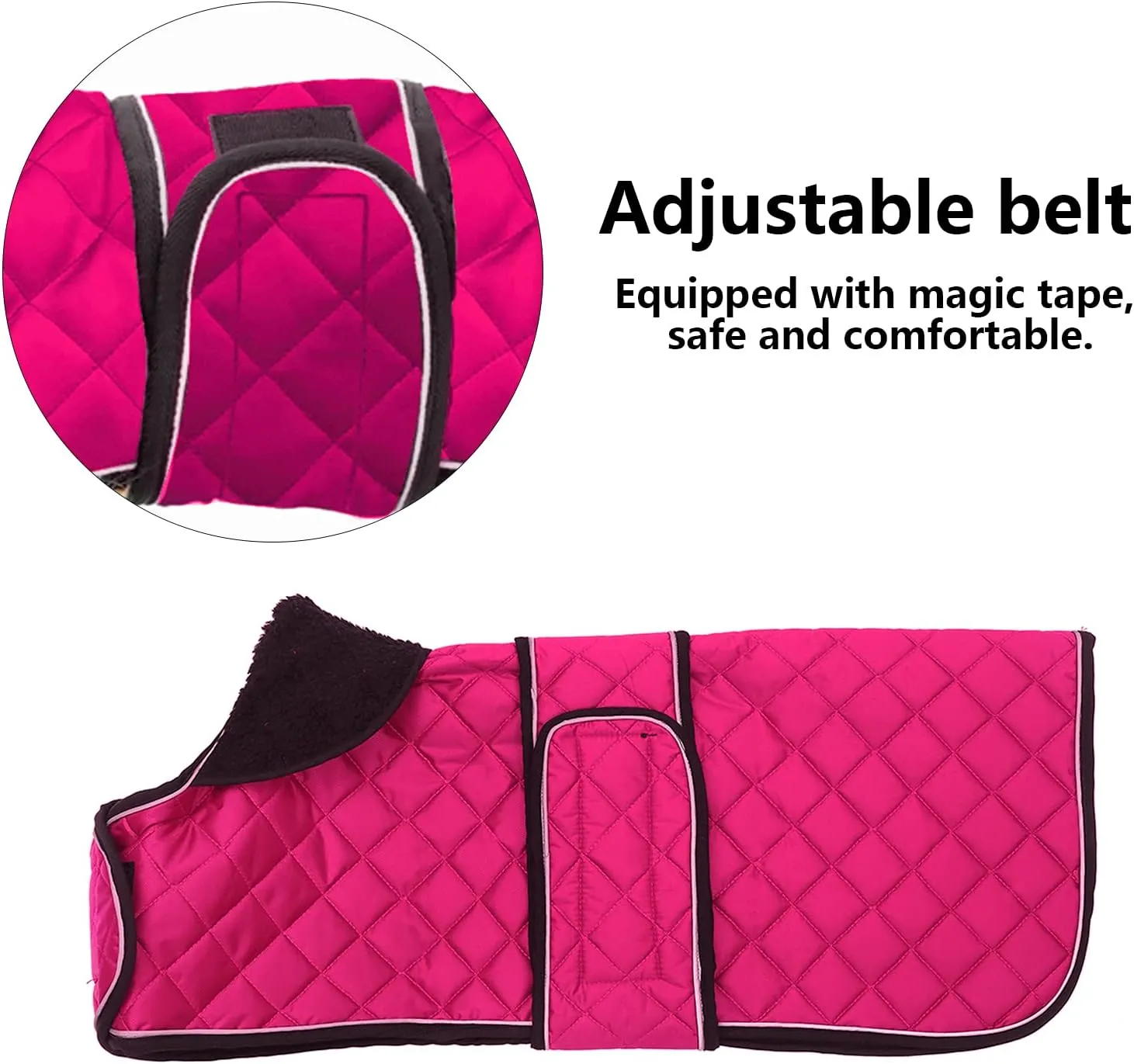 Dachshund Coat Dog Coats for Dachshunds Dachshund Winter Jacket with Padded Fleece Outdoor Dog Clothes with Adjustable Bands - Pink - M