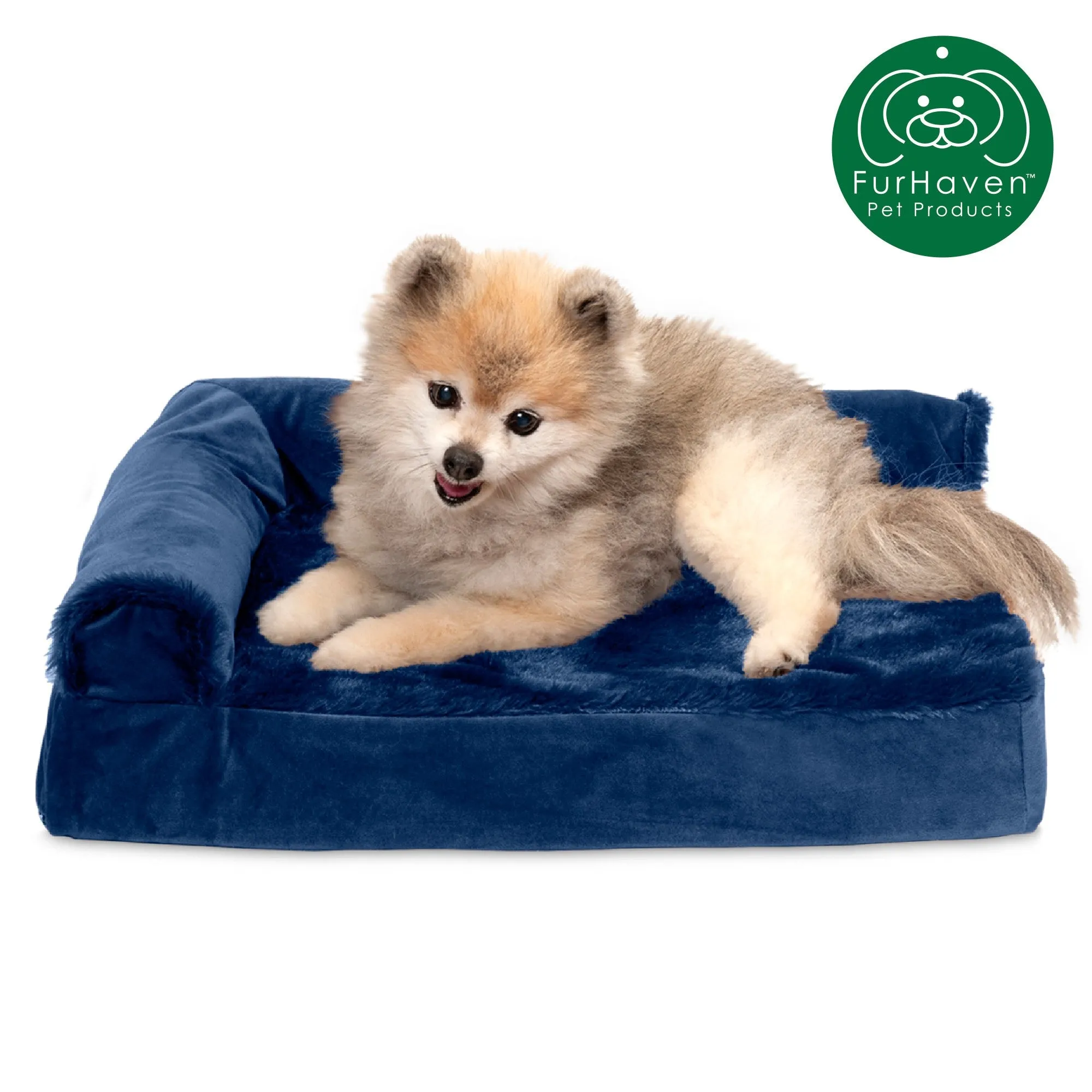 Deluxe L-Shaped Chaise Lounge for Dogs & Cats Pet Bed
