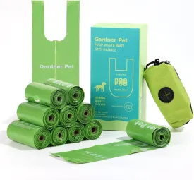 Dog Poop Bags with Handles 10 Rolls, 120 Counts Pine Scented Dog Waste Bags with Dispenser, Leak Proof and Extra Thick, Easy-Tie Pet Poop Bags with Holder for Dogs, Puppies, Cats, Kitten