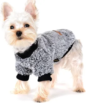 Dog Sweaters for Small Dogs Girl Male Dog, Sweater, Soft Fleece Pet Winter Clothes Boy Girl, Fuzzy Sweatshirts Flannel Jacket Puppy Coat(M, Black)