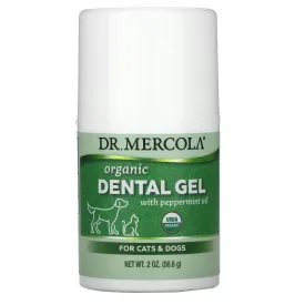 Dr. Mercola Organic Dental Gel with Peppermint Oil For Cats & Dogs 2oz