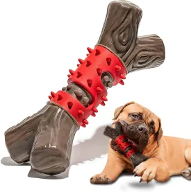 Durable Nylon Rubber Chew Toy for Aggressive Chewers, Beef Flavor, Outdoor Dog Exercise Toy for Large Medium Dogs