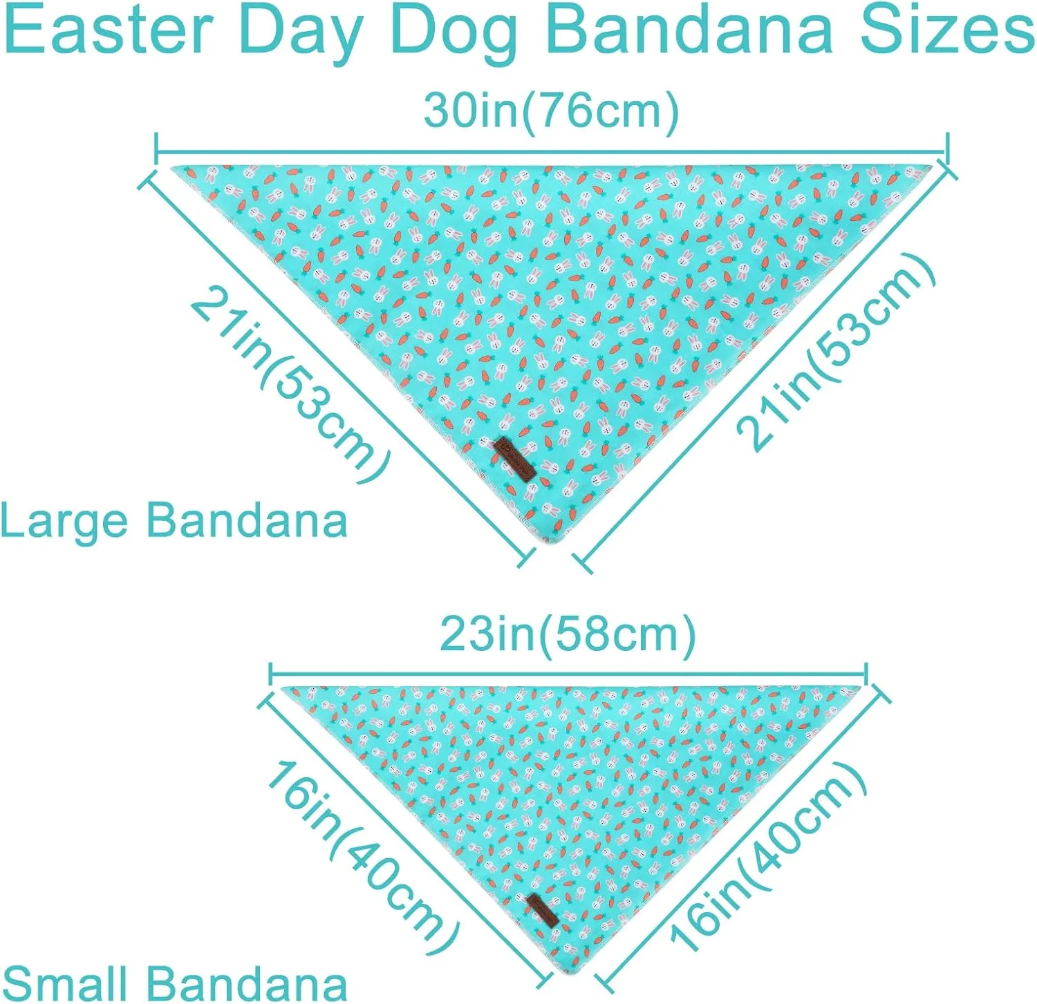 Easter Dog Bandana, Easter Triangle Bid Scarf for Small Medium Dog, Cotton Pet Kerchief for Girl Boy Dogs or Cats, Cute Carrot & Rabbit Dog Bandana, Comfortable Easter Dog Bandana
