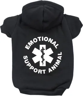 Emotional Support Animal (ESA) Pullover Fleece Lined Dog Hoodie (Hooded Sweatshirt) Assorted Colors