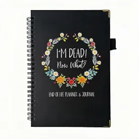 End of Life Planner Organizer Notebook, Important Documents and Instructions Guide (Black-Cardboard Cover)