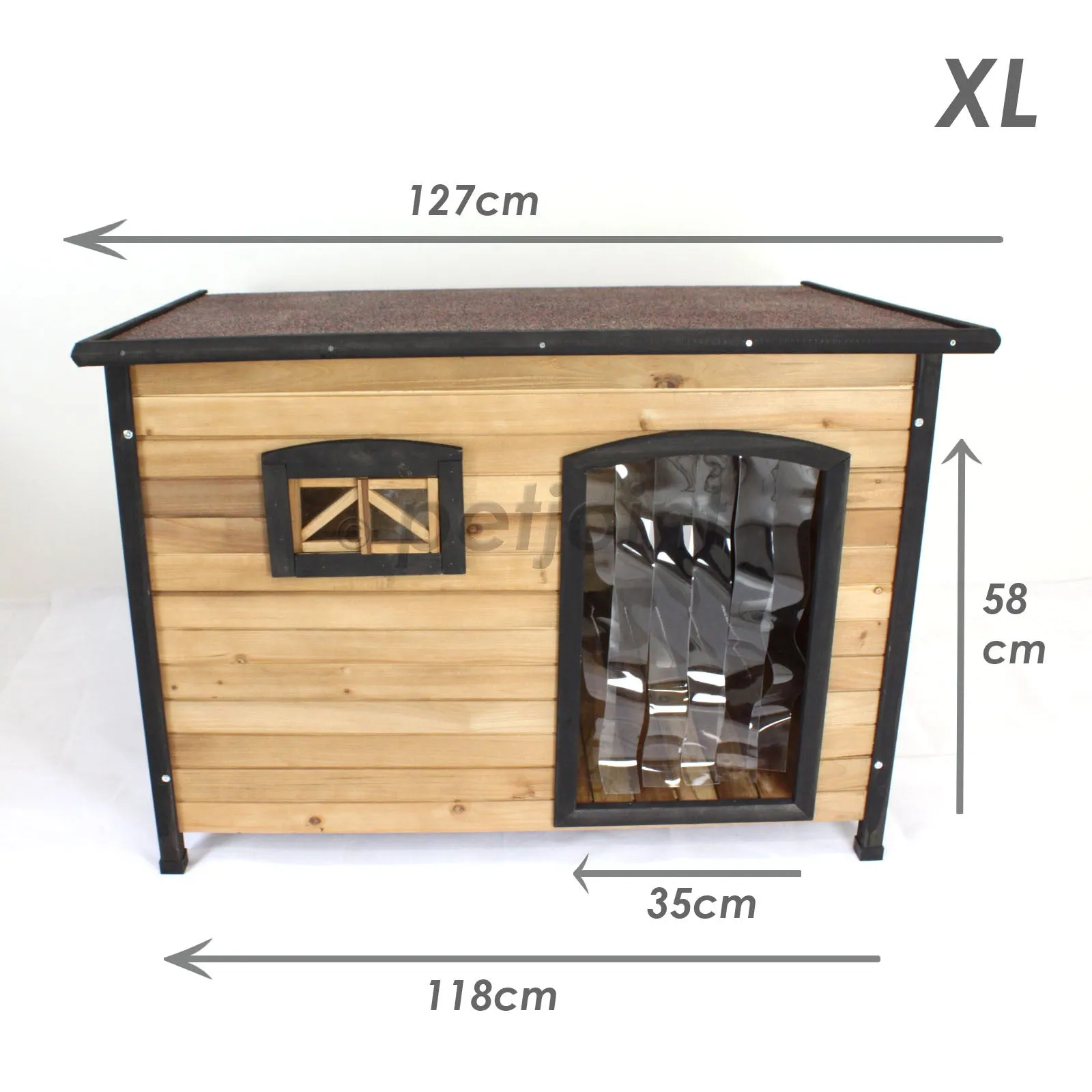 Extra Large XL Wooden Pet Dog Kennel House - Indoor Outdoor