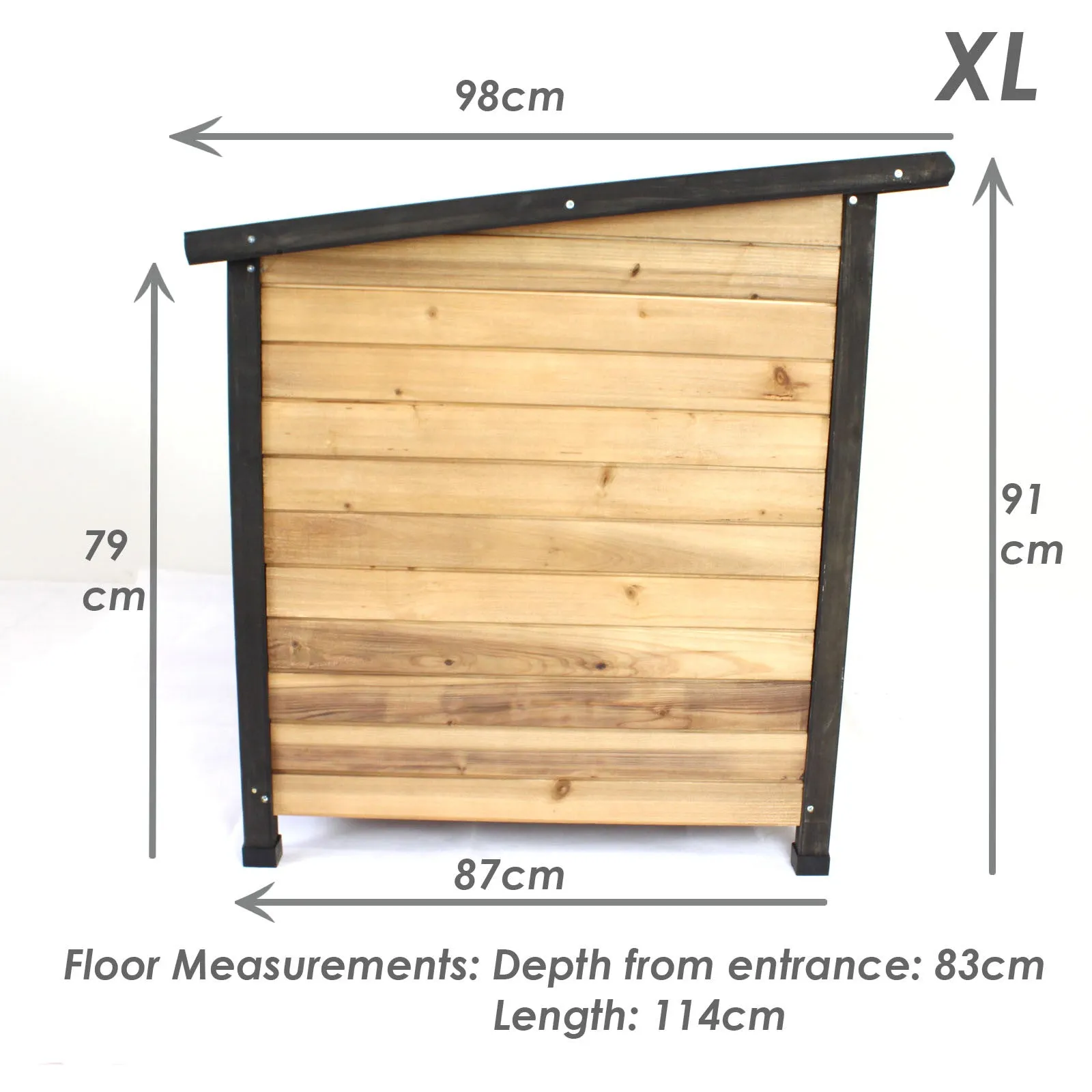 Extra Large XL Wooden Pet Dog Kennel House - Indoor Outdoor
