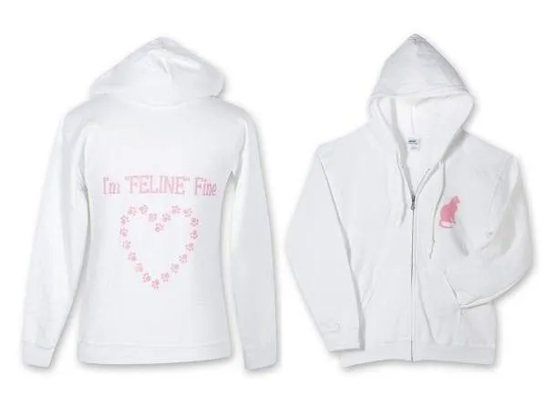 Feline Fine Zip Hoodie