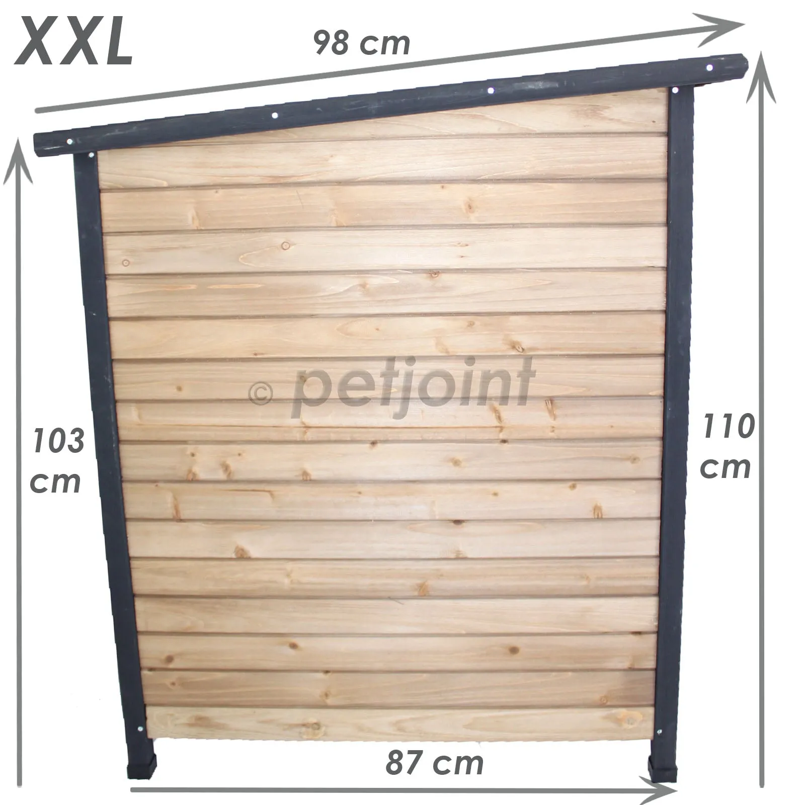 Flat Roof XXL Wooden Dog Kennel Large Greyhound German Shepherd House