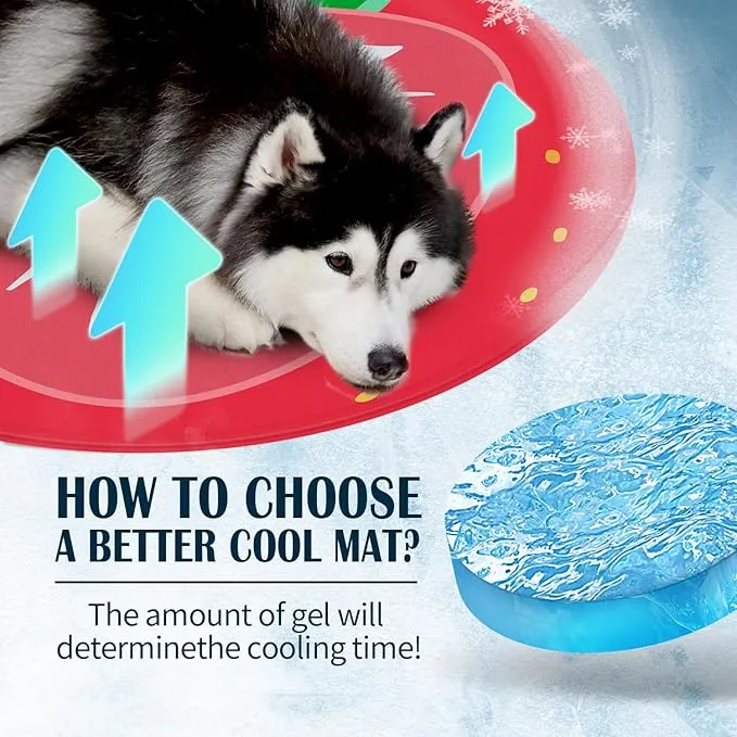 Furrybaby Dog Cooling Mat, 30 cm Strawbery Large Dog Cooling Pads Mats