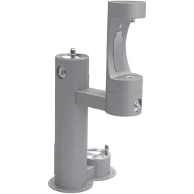 Halsey Taylor 4420BF1LDBGRY Outdoor Bottle Filling Station Bi-Level with Pet Station Gray