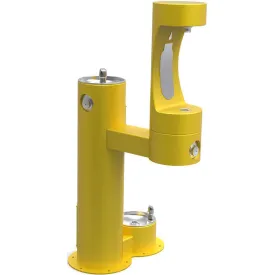 Halsey Taylor 4420BF1LDBYLW Outdoor Bottle Filling Station Bi-Level with Pet Station Yellow