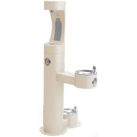 Halsey Taylor 4420BF1UDBBGE Outdoor Bottle Filling Station Bi-Level with Pet Station Beige