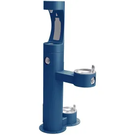 Halsey Taylor 4420BF1UDBBLU Outdoor Bottle Filling Station Bi-Level with Pet Station Blue
