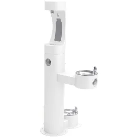 Halsey Taylor 4420BF1UDBWHT Outdoor Bottle Filling Station Bi-Level with Pet Station White