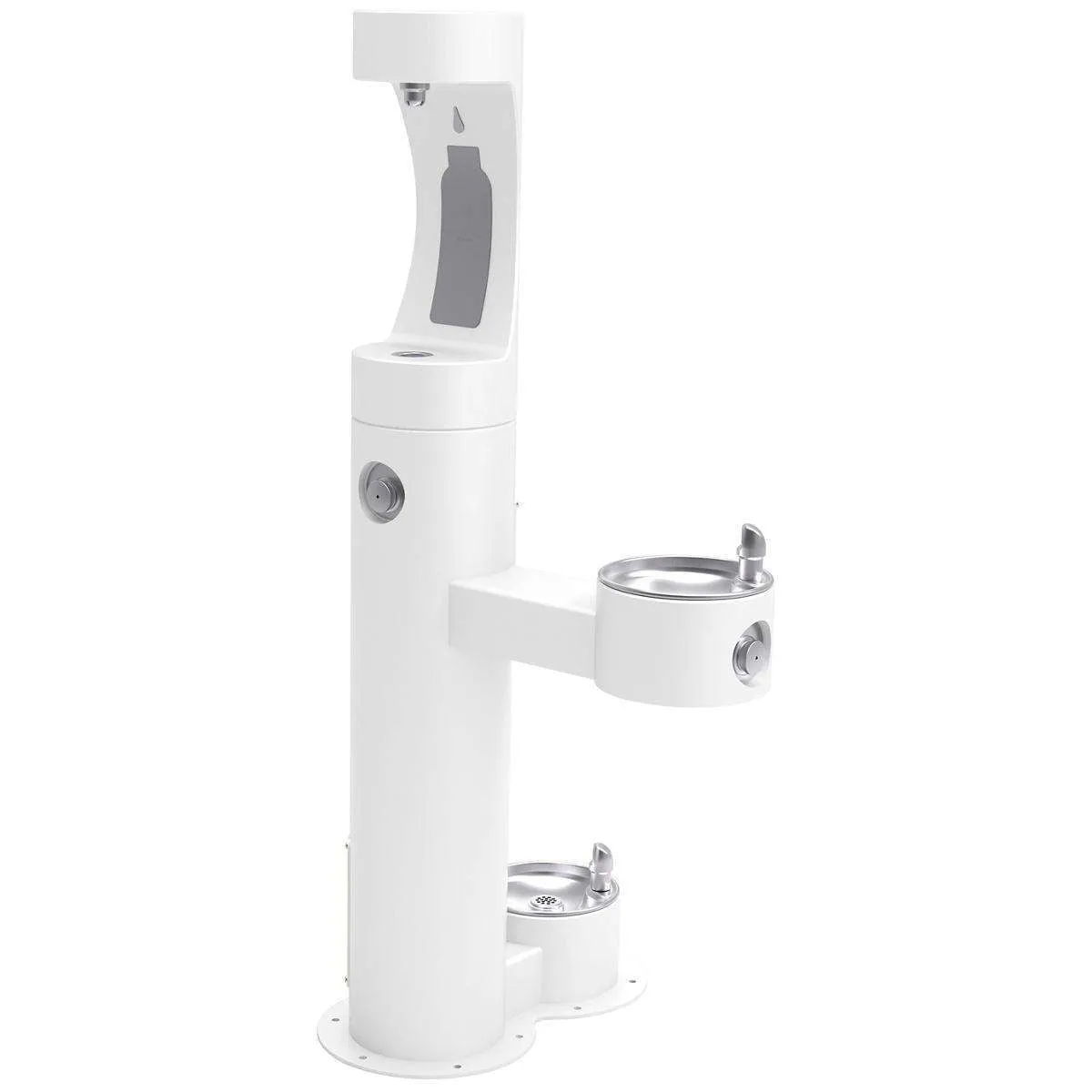 Halsey Taylor 4420BF1UDBWHT Outdoor Bottle Filling Station Bi-Level with Pet Station White