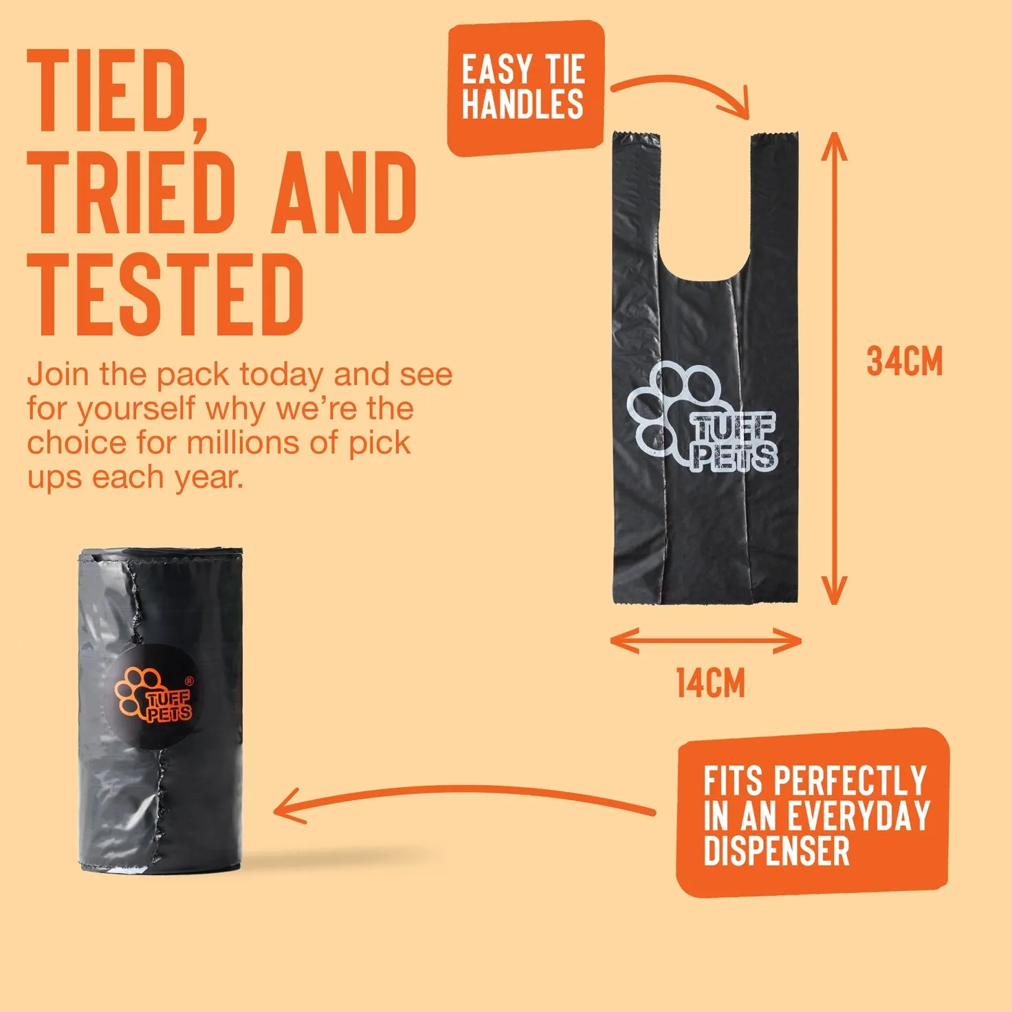 Heavy Duty Biodegradable Dog Poop Bags with Handles