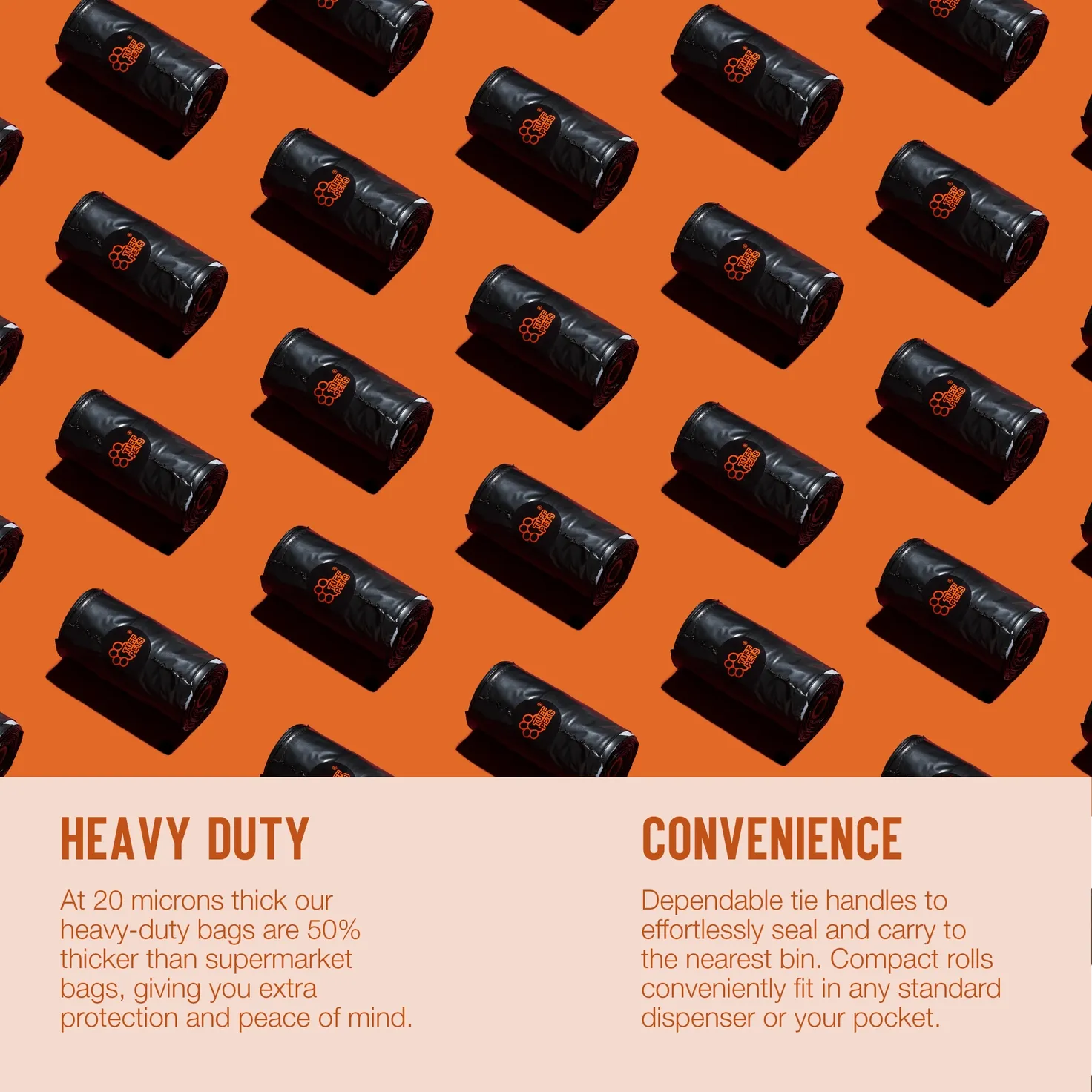 Heavy Duty Biodegradable Dog Poop Bags with Handles